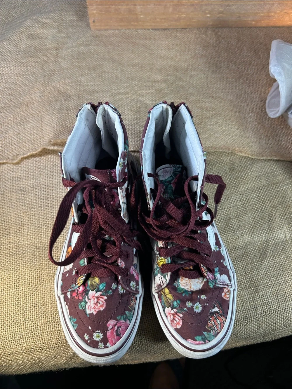 Vans Floral and Butterfly High top Sneakers